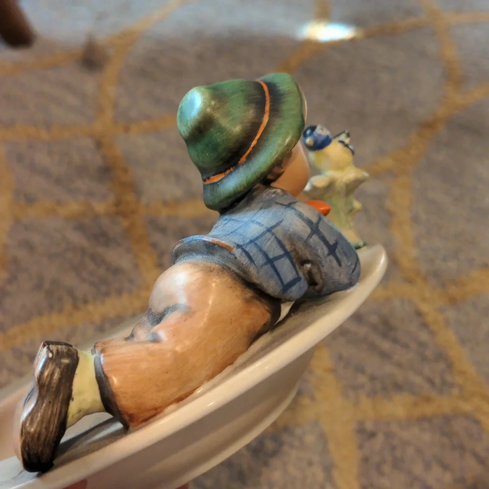 Goebel Hummel Boy and Bird Ashtray #166 TMK2 - Picture 7 of 9